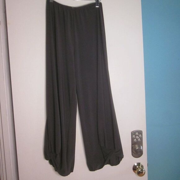 DECA de vous a nous CHIK Wide Leg Taupe Flowy Pants Size 3 Fits Womens Large - Picture 1 of 10